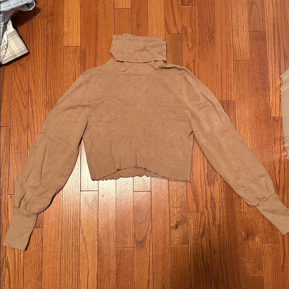 Wilfred Camel Knit Turtleneck